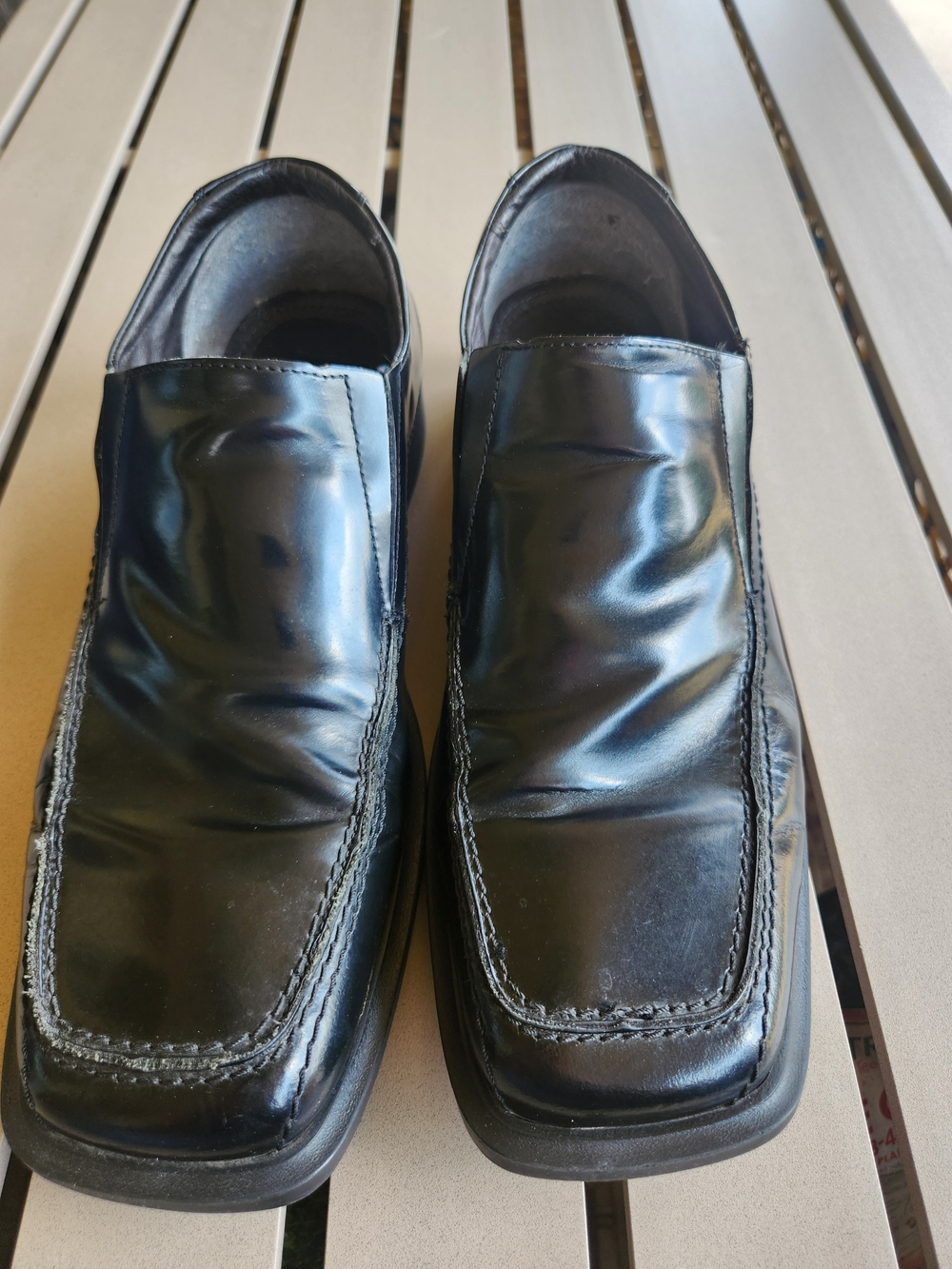 Mario Rossi Men’s Size 12 Black Leather Dress Shoes – Made in Italy